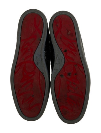 Christian Louboutin Suede Crystal Embellishments Sneakers