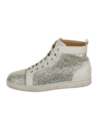 Christian Louboutin Leather Colorblock Pattern Sneakers