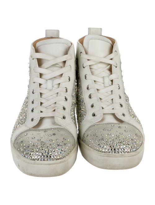 Christian Louboutin Leather Colorblock Pattern Sneakers