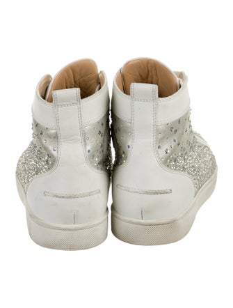 Christian Louboutin Leather Colorblock Pattern Sneakers