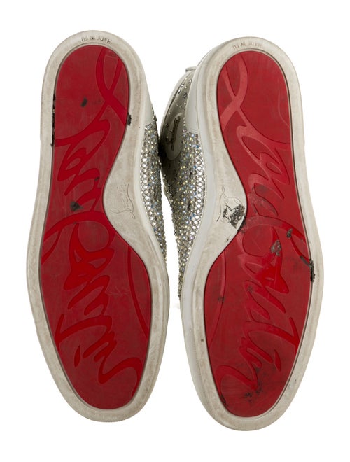 Christian Louboutin Leather Colorblock Pattern Sneakers