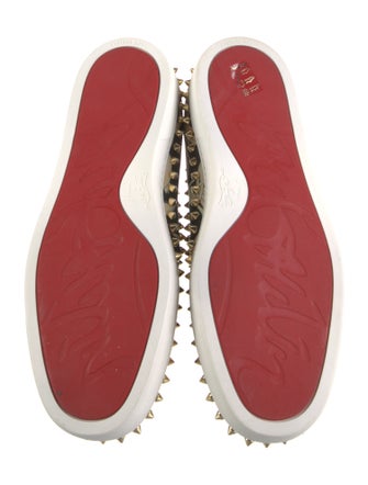 Christian Louboutin Spike Accents Canvas Sneakers