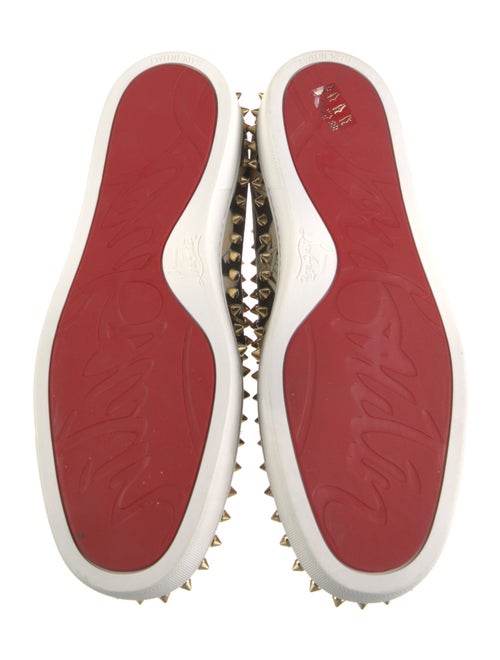 Christian Louboutin Spike Accents Canvas Sneakers