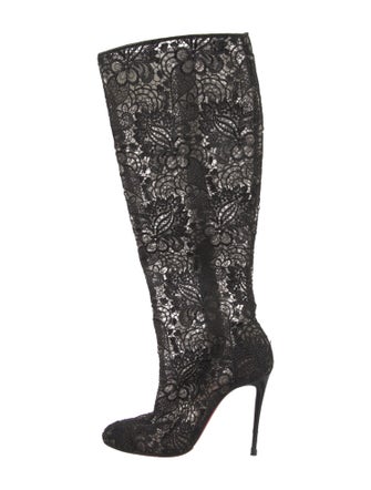 Christian Louboutin Lace Lace Pattern Boots