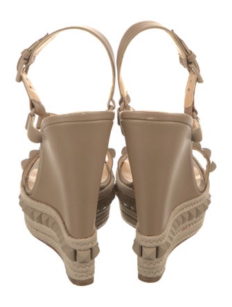 Christian Louboutin Rockstud Accents Leather Espadrilles