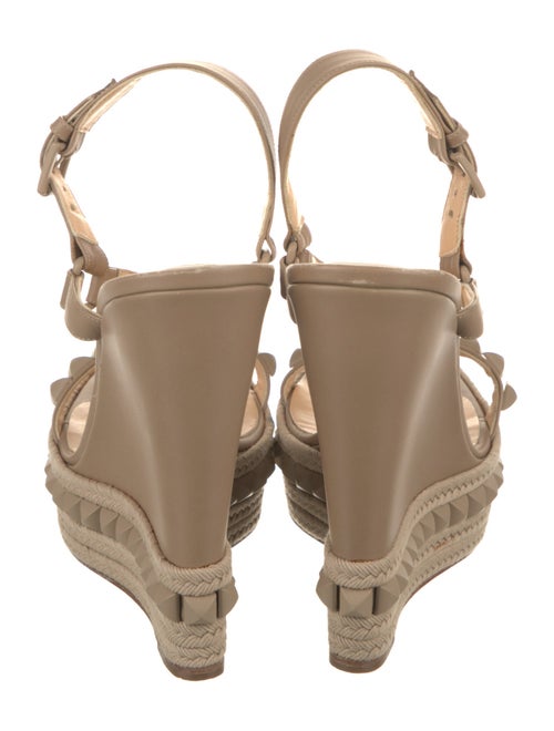 Christian Louboutin Rockstud Accents Leather Espadrilles