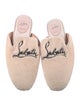 Christian Louboutin Shearling Embroidered Accent Mules