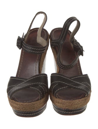 Christian Louboutin Leather Colorblock Pattern Espadrilles