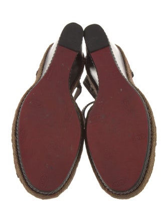 Christian Louboutin Leather Colorblock Pattern Espadrilles