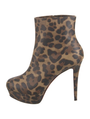 Christian Louboutin Boots Leather Animal Print IT 40 | 10