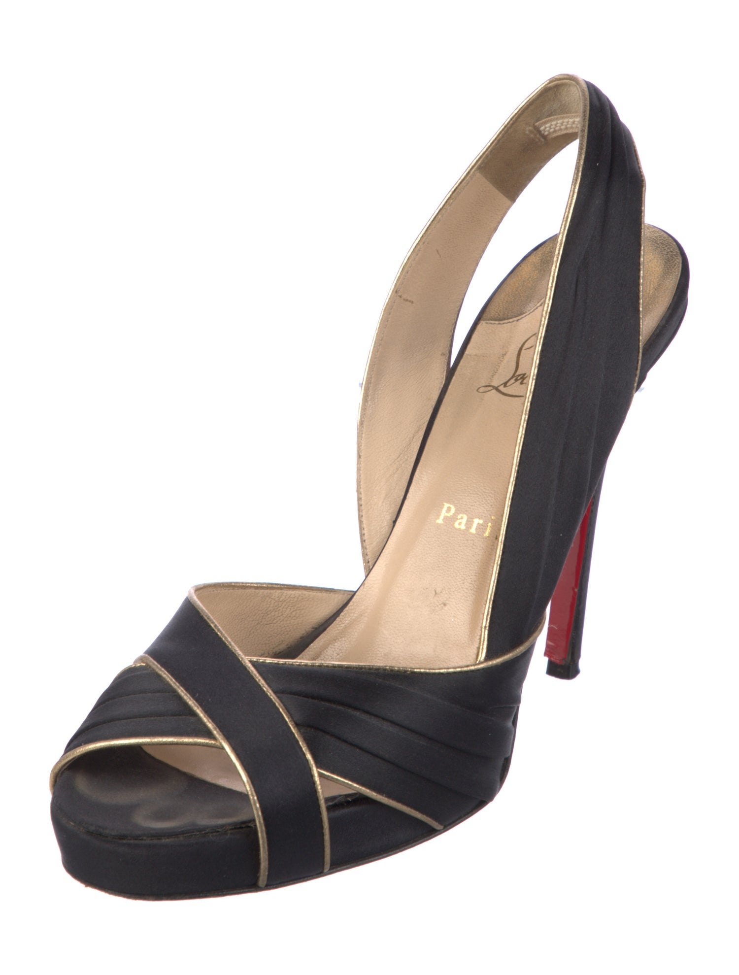 Christian Louboutin Satin Slingback Pumps