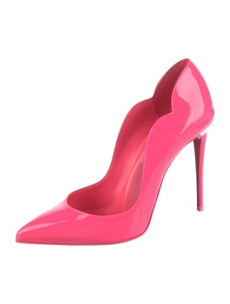 Christian Louboutin Patent Leather Scalloped Accent Pumps