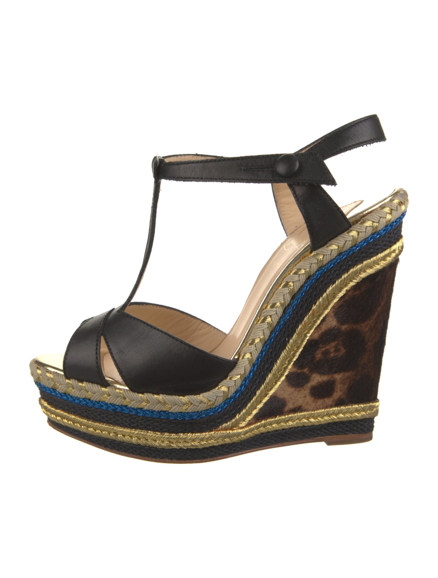 Christian Louboutin Leather Printed Espadrilles