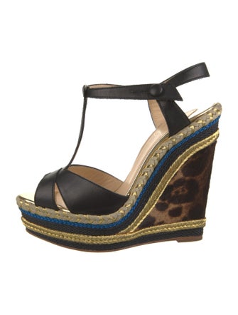 Christian Louboutin Leather Printed Espadrilles