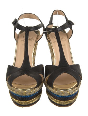 Christian Louboutin Leather Printed Espadrilles