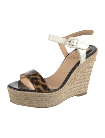 Christian Louboutin Raffia Printed Espadrilles