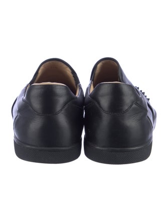 Christian Louboutin Spike Accents Leather Loafers