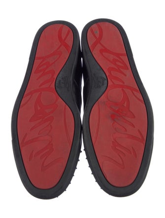 Christian Louboutin Spike Accents Leather Loafers