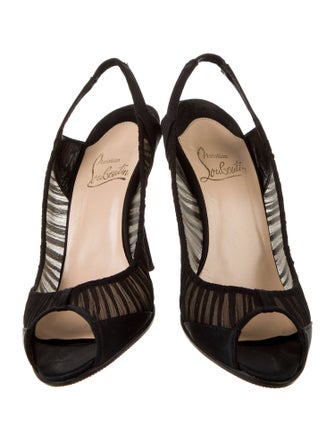 Christian Louboutin Mesh Slingback Pumps