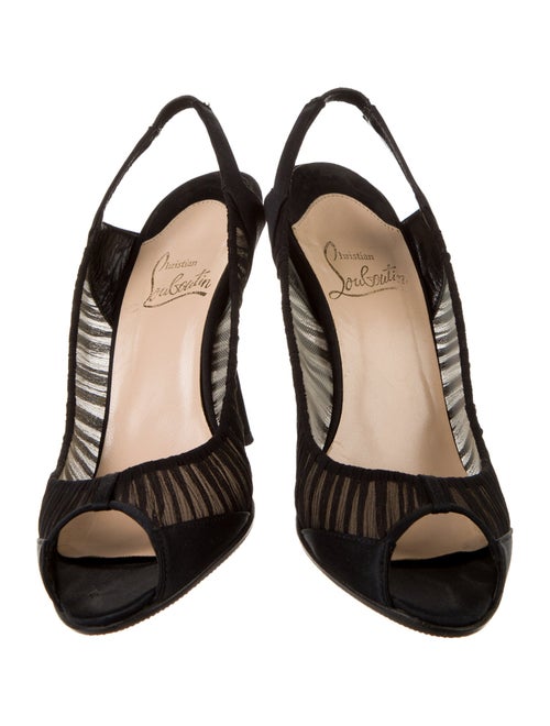 Christian Louboutin Mesh Slingback Pumps
