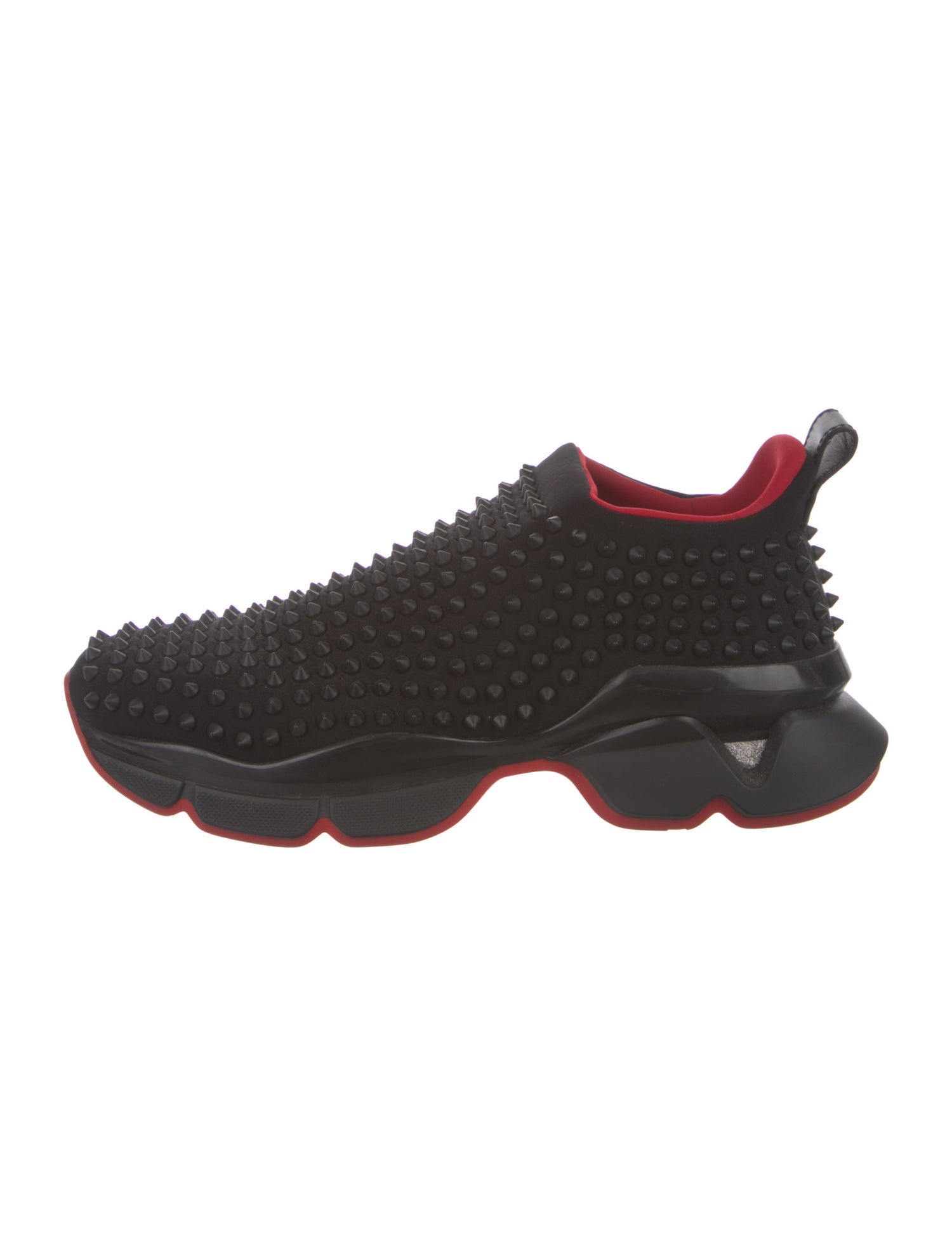 Christian Louboutin Spike Accents Neoprene Sneakers