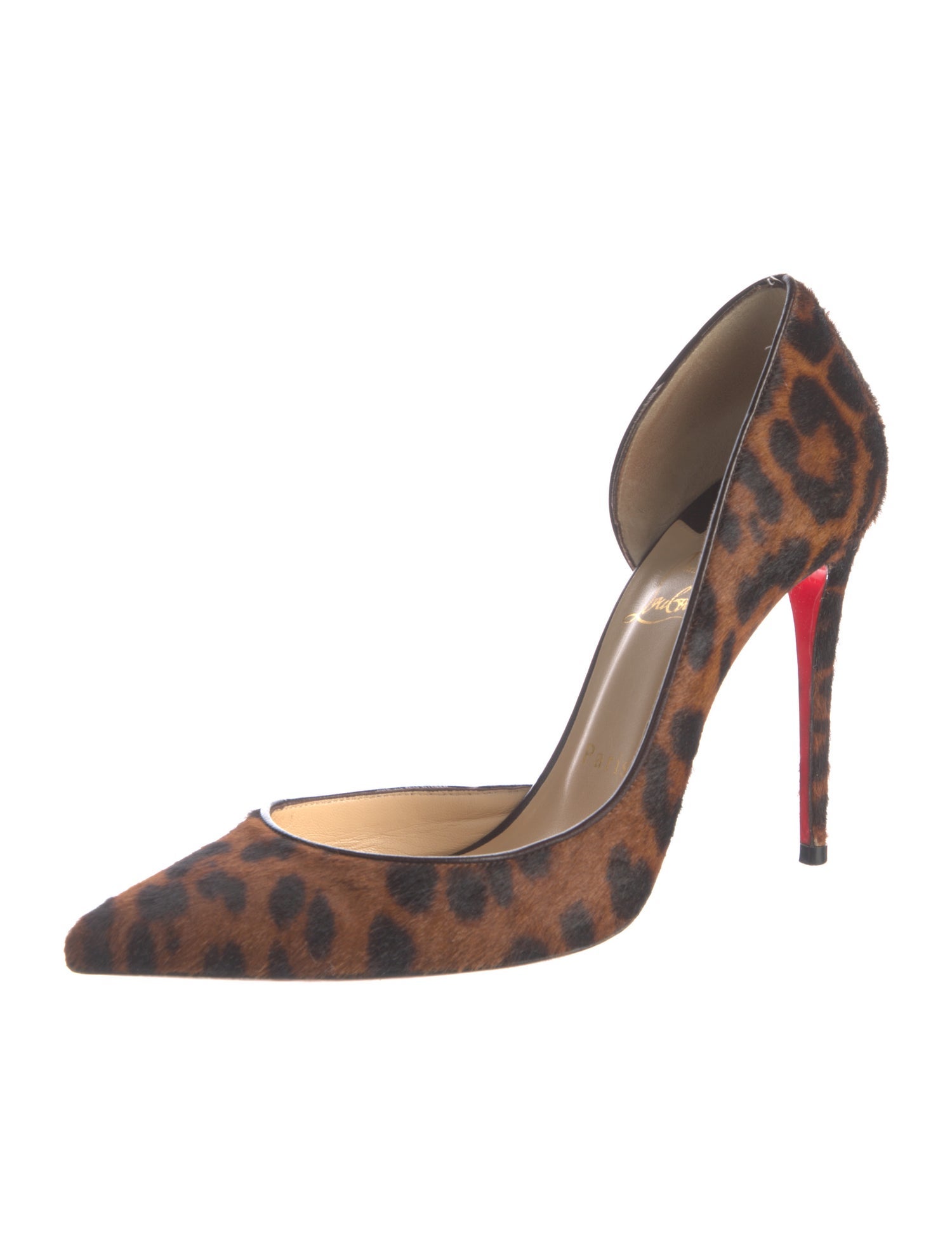 Christian Louboutin Ponyhair Animal Print D'Orsay Pumps