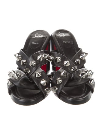 Christian Louboutin Spika Club Spike Accents Slides