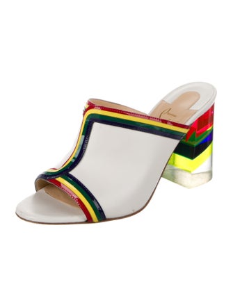 Christian Louboutin Leather Printed Slides