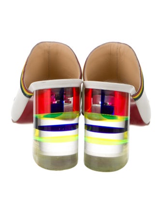 Christian Louboutin Leather Printed Slides