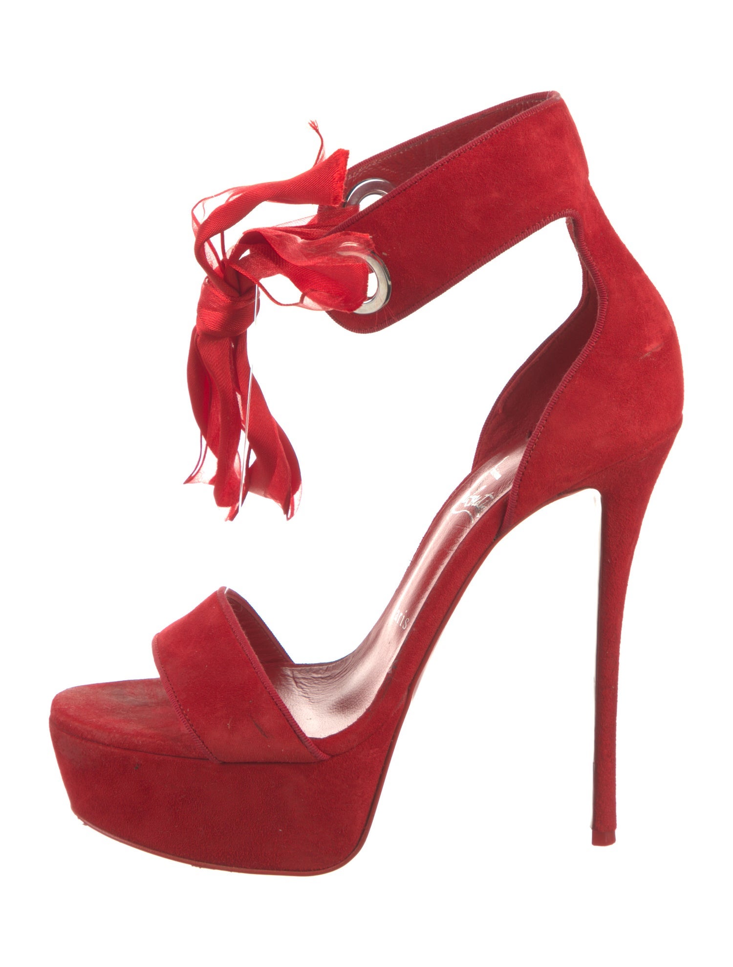 Christian Louboutin Suede D'Orsay Pumps