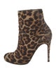 Christian Louboutin Ponyhair Animal Print Lace-Up Boots