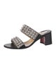 Christian Louboutin Leather Studded Accents Slides