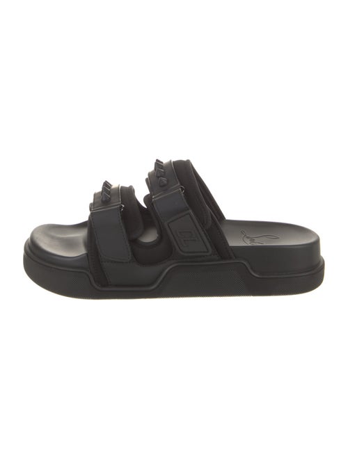 Christian Louboutin Spike Accents Neoprene Slides