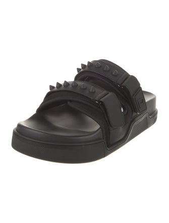 Christian Louboutin Spike Accents Neoprene Slides
