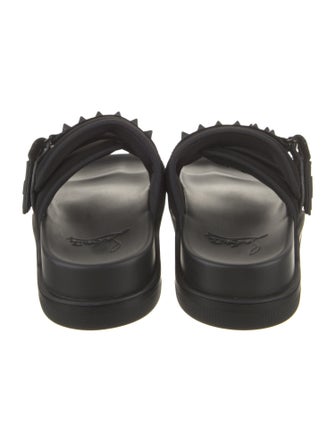 Christian Louboutin Spike Accents Neoprene Slides