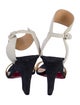 Christian Louboutin Leather Colorblock Pattern Slingback Sandals