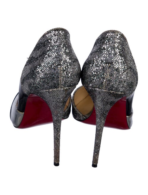 Christian Louboutin Glitter Glitter Accents D'Orsay Pumps