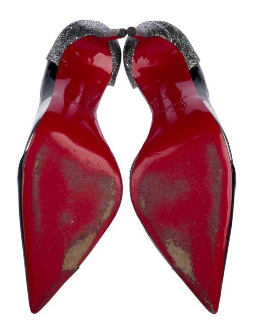 Christian Louboutin Glitter Glitter Accents D'Orsay Pumps