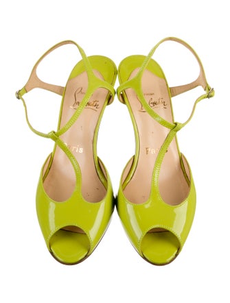 Christian Louboutin Patent Leather T-Strap Pumps