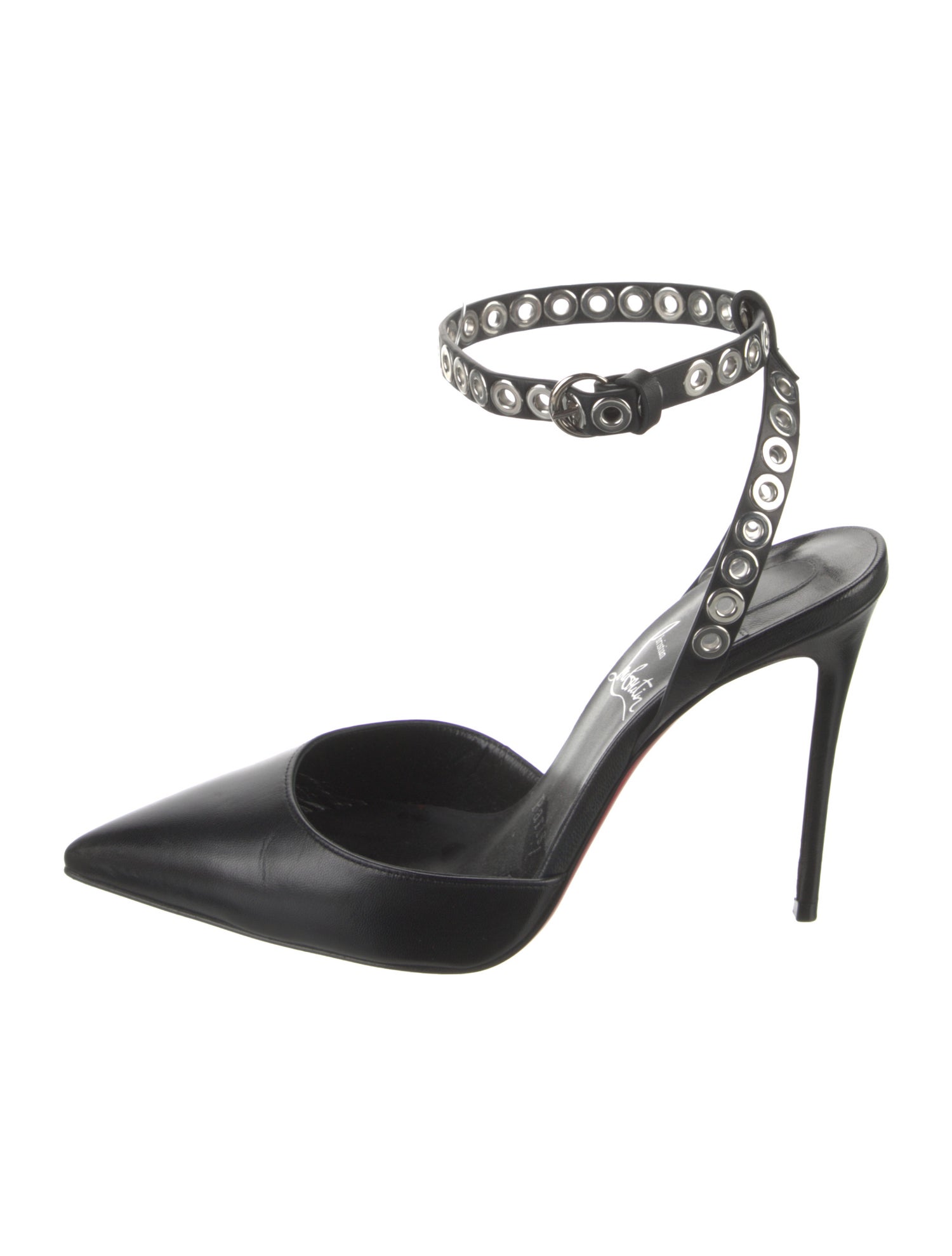 Christian Louboutin Leather Studded Accents Pumps