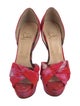 Christian Louboutin Satin Printed D'Orsay Pumps