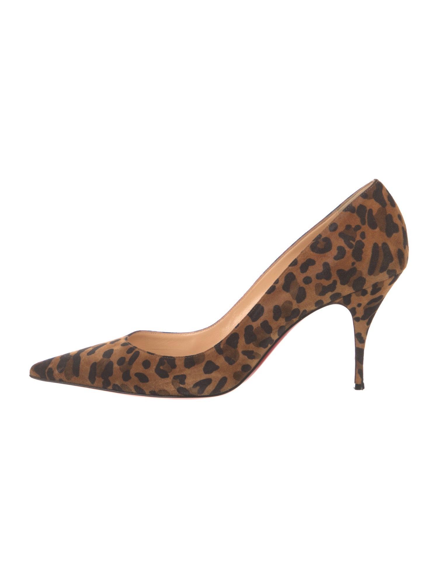Christian Louboutin Suede Animal Print Pumps
