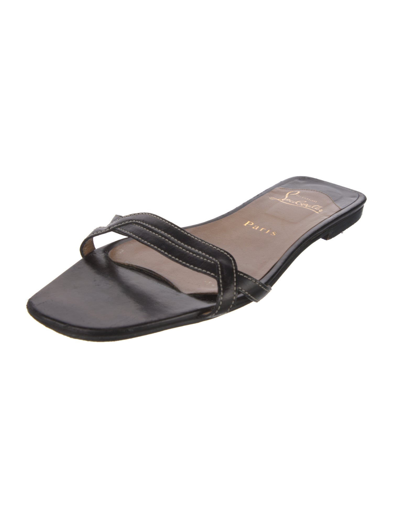Christian Louboutin Leather Slides