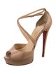 Christian Louboutin Cross Me Leather T-Strap Pumps