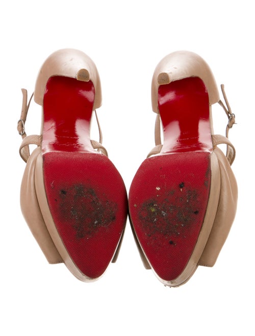 Christian Louboutin Cross Me Leather T-Strap Pumps