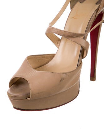 Christian Louboutin Cross Me Leather T-Strap Pumps