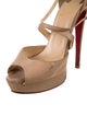 Christian Louboutin Cross Me Leather T-Strap Pumps