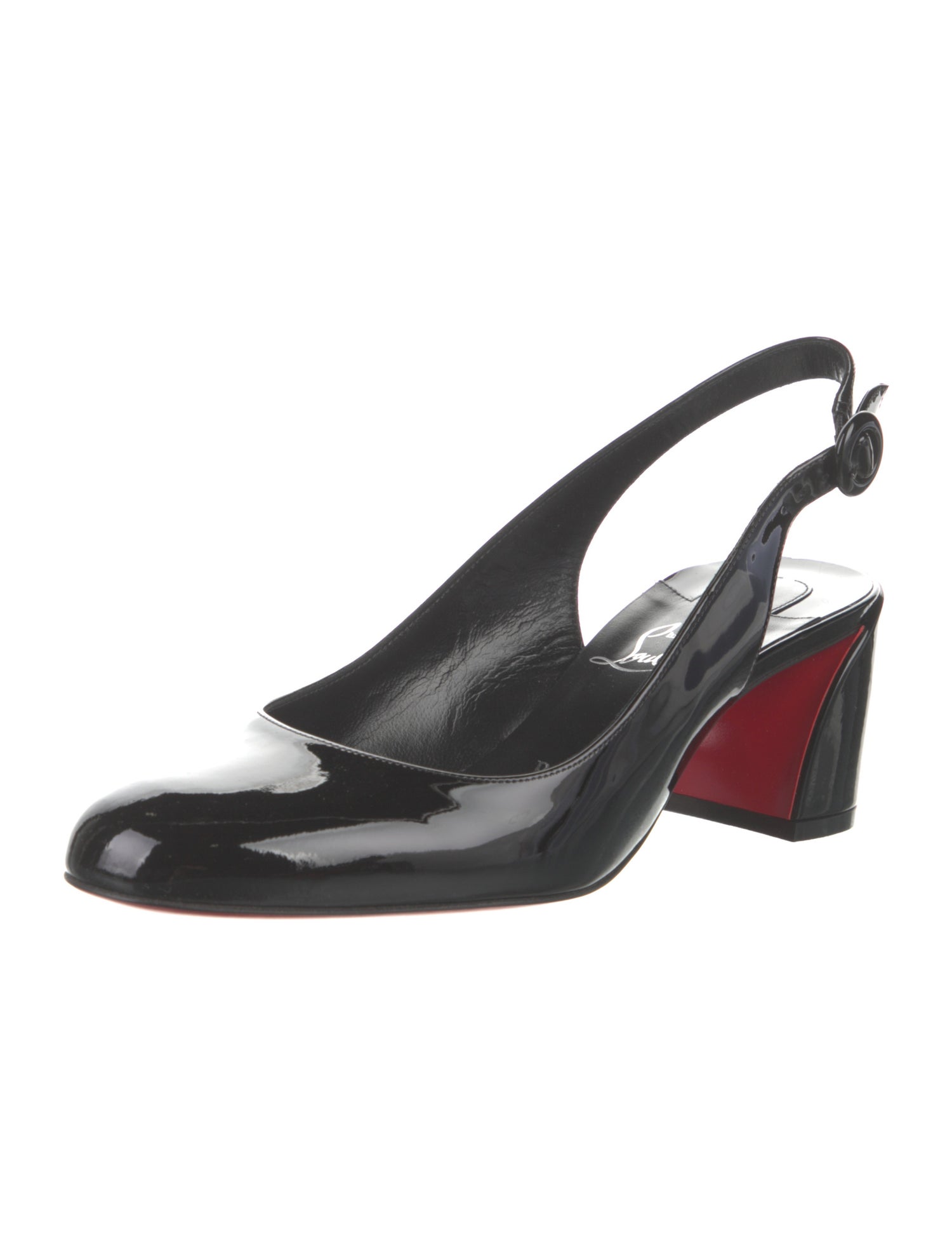 Christian Louboutin Patent Leather Slingback Pumps