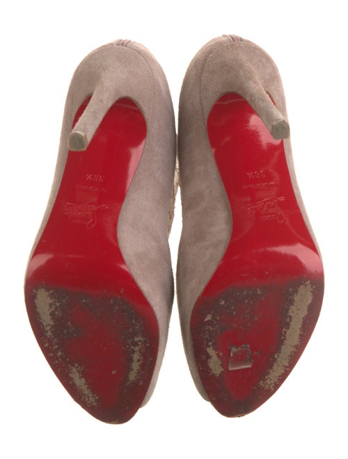 Christian Louboutin Suede Lace Pattern Boots