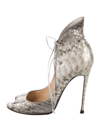 Christian Louboutin Python Animal Print D'Orsay Pumps